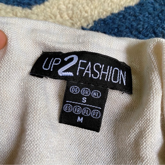 🐚 UP2FASHION OATMEAL IVORY ASYMMETRICAL CARDIGAN SWEATER! - Picture 9 of 10